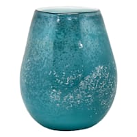 Laila Ali Turquoise Glass Vase, 5"