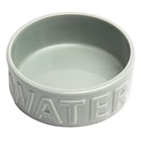 Classic Grey Ceramic 8-Cup Pet Water Bowl, Large
