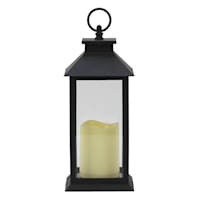 Black LED Lantern, 12"