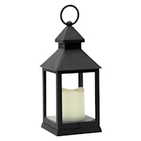 Black LED Lantern, 9.5"