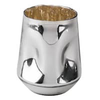 Laila Ali Silver Mercury Glass Hurricane, 8"