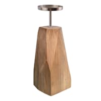 Laila Ali Wooden Block Geo Candle Holder, 12.5"