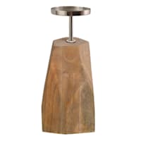 Laila Ali Wooden Block Geo Candle Holder, 9.5"
