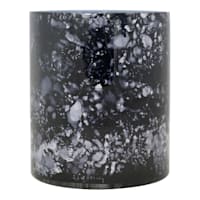 Laila Ali Deep Blue Speckled Glass Hurricane, 5.5"