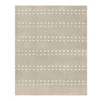 (D516) Tracey Boyd Ivory Braided Area Rug, 8x10