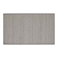 Solid Grey Textured Washable Kitchen Mat, 21x34