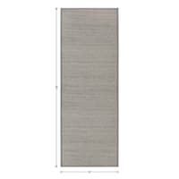Solid Grey Textured Washable Kitchen Runner, 2x5