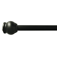 Black Round Shower Rod, 72"