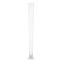 Clear Glass Floor Vase, 40"