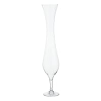 Clear Hourglass Floor Vase, 32"