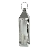 Pre-Lit LED Silver Floor Lantern, 29"