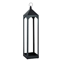 Found & Fable Oversized Black Metal Floor Lantern, Large
