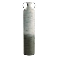 Neutral Metal Floor Vase with Handles, 30"