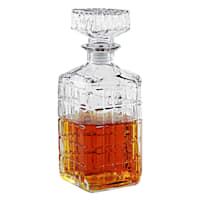 Windowpane Glass Decanter, 35oz