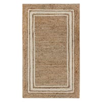 Natural & Ivory Braided Border Jute Accent Rug, 27x45