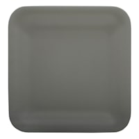 Matte Grey Soft Square Melamine Dinner Plate