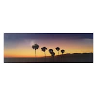 California Sunset High Gloss Canvas Wall Art, 60x20