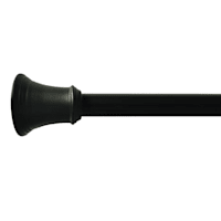 Black Cone Shower Tension Rod, 42-72"