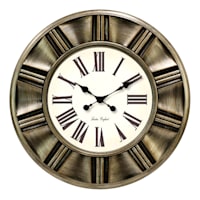 Multicolored Round Wall Clock, 22.5"