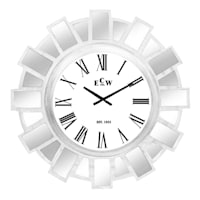 Grey Round Wall Clock, 30"