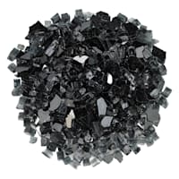 Black Thick Reflective Fire Glass, 5.5"