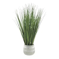 Grass Plant with Ceramic Planter, 19.5"