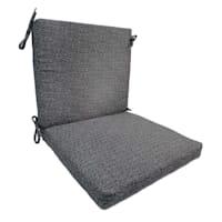 Fiddlestix Dark Grey Premium Outdoor Hinged Chair Cushion