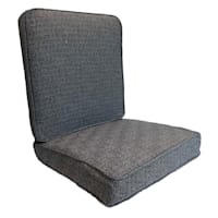 2-Piece Fiddlestix Dark Grey Premium Outdoor Deep Seat Cushion