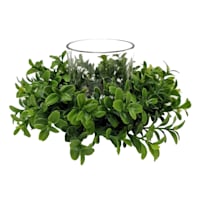 Boxwood Plant Candle Ring, 7"