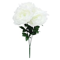 White Peony Floral Spray, 18"