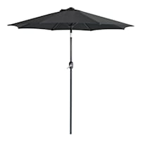 Black Crank & Tilt Round Patio Umbrella, 7.5'