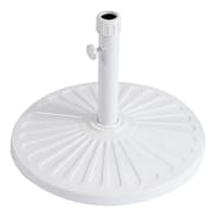 White Round Patio Umbrella Base, 40lb