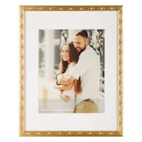 11x14 Matted to 8x10 Portrait Wall Frame, Metallic