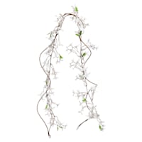 Hanging White Forsythia Floral Garland, 72"
