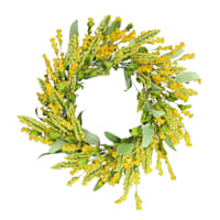 Yellow Wildflowers Floral Wreath, 22"