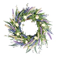 Purple Heather & Floral Wreath, 24"