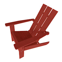 Outdoor Wooden Adirondack Chair, Red