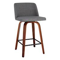 Crosby St. Toriano Upholstered Swivel Counter Stool, 26"