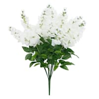 9-Head White Wisteria Floral Spray, 20"