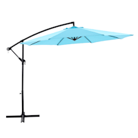 Turquoise Offset Round Patio Umbrella, 10'