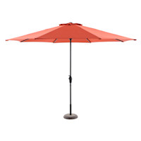 Red Crank Round Patio Umbrella, 11'