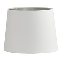 Laila Ali White with Silver Liner Small Table Lamp Shade, 12x10x9