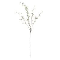 4-Head White Wax Flower Stem, 46"
