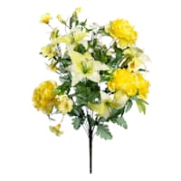 Yellow Peony & Tiger Lily Floral Spray, 26"