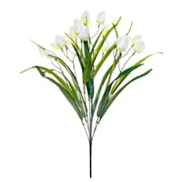 White Mini Tulip Floral Spray, 21"