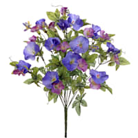 12-Head Purple Petunia Floral Spray, 19"