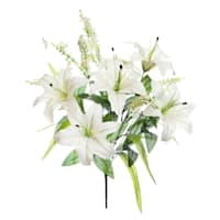 White Tiger Lily & Astilbe Floral Spray, 19"