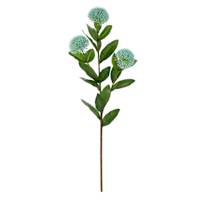 3-Bulb Blue Thistle Floral Stem, 31.5"