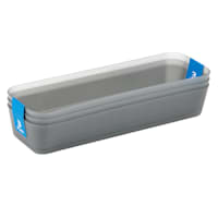 3-Pack Rectangle Drawer Organizer, Grey
