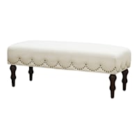 Grace Mitchell Ellery Bench with Scalloped Nailheads